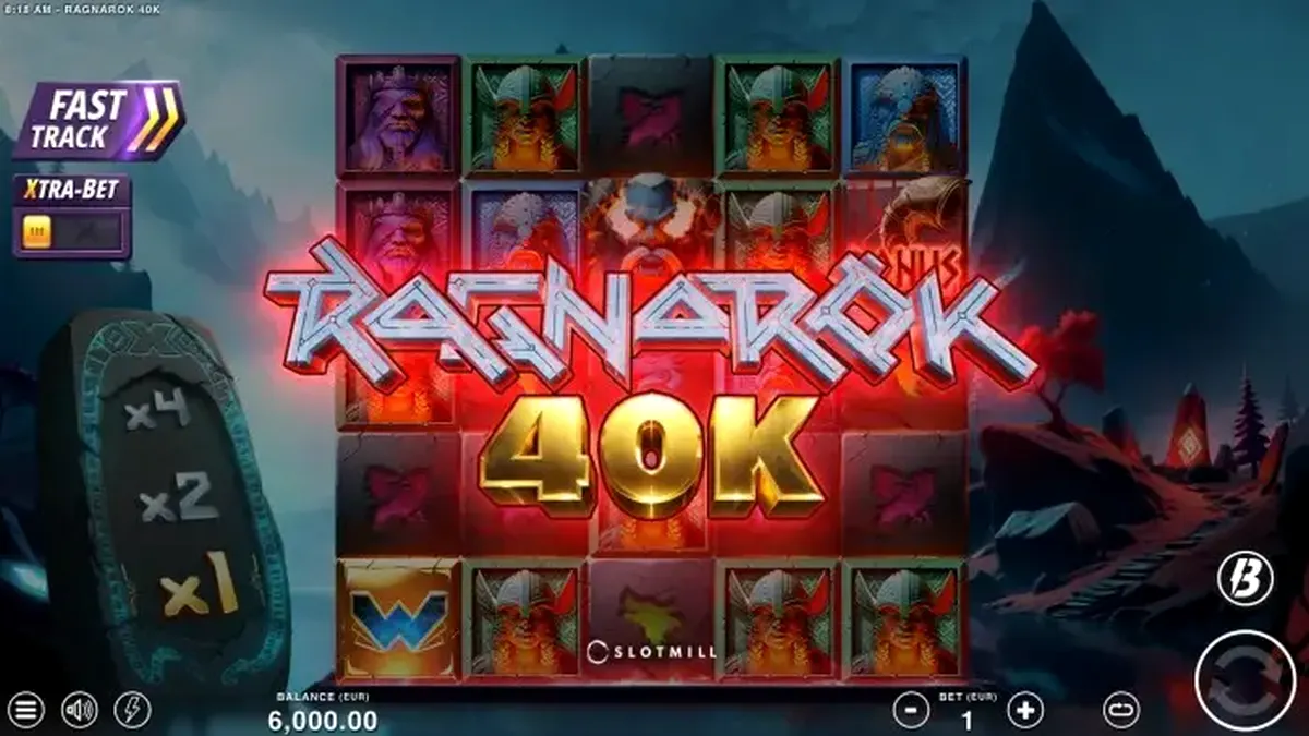 Demon's Gate Slot, uma interface de jogo sombria com runas brilhantes e portais místicos.